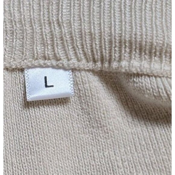 Womens 2 Piece Sweater Set Short Sleeve High Low Knit Pullover Wide Leg Pants - Picture 5 of 6